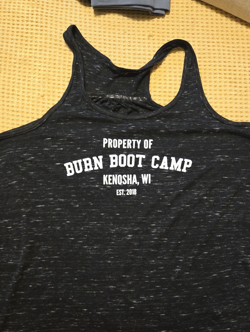 Burn Boot Camp Women's Black Racerback Tank Top